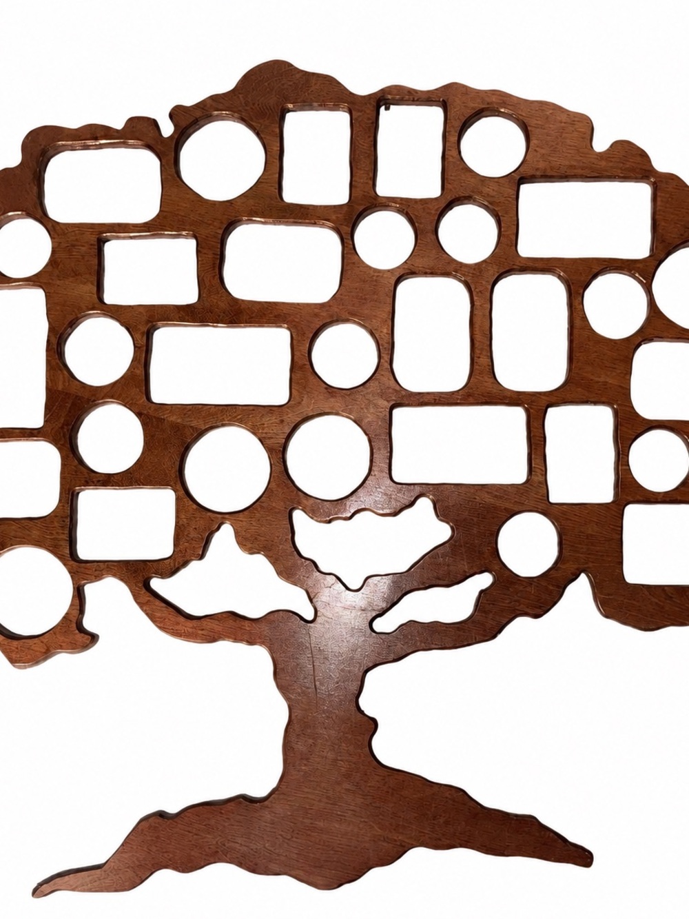 Wood Family Tree Photo Frame Wall Decor - Brown signed